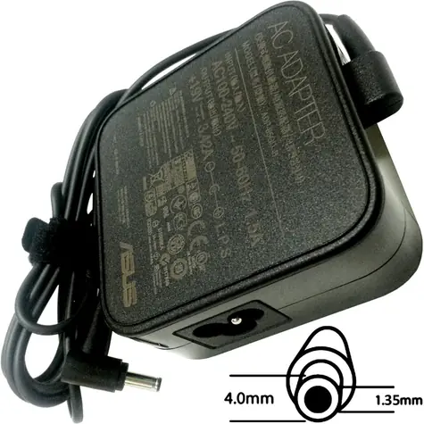 Asus Original-Adapter 65W 19V (4,0 x 1,35 mm) schwarz / für Asus -Laptops / EU-Stecker