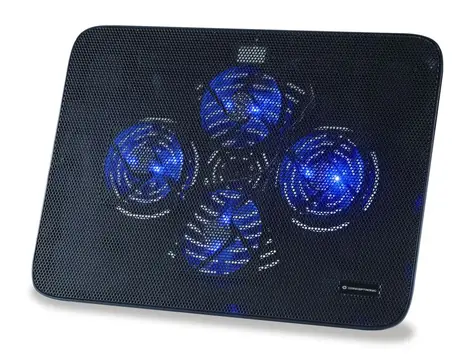Conceptronic CNBCOOLPADL4F Laptop-Kühlpad / für 15,6-Zoll-Laptop / 4X 8-cm-Lüfter / USB-Stromversorgung