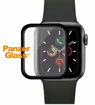 PanzerGlass gehärtetes Glas, gebogenes Glas für Apple Watch SE & 6 & 5 & 4 44 mm Schwarz