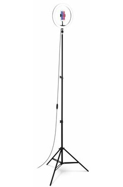 Connect IT Selfie12Ring CLI-3000- LG / Ring-LED-Licht mit flexibler Telefonhalterung / 390 lm 