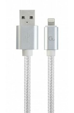 Gembird CCB-MUSB2B-AMLM-6-S Lightning-Kabel 1,8 m Silber