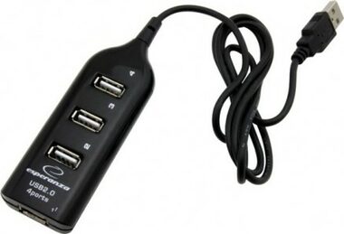 Esperanza EA116 USB Hub schwarz / 4 Ports / USB 2.0