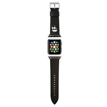 Karl Lagerfeld Karl Head PU-Armband für Apple Watch 42 & 44 mm schwarz