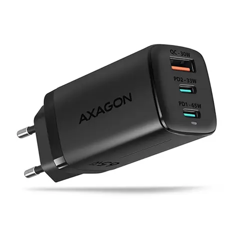 Axagon ACU-DPQ65 Netzteil / 65W / 3x Port (USB + Dual USB-C) / PD3.0