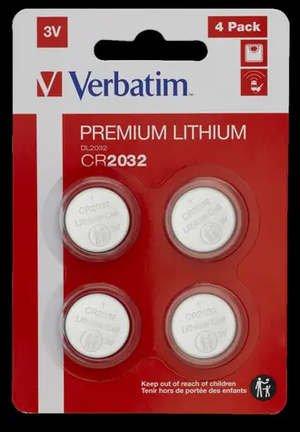 Verbatim Lithiumbatterie CR2032 3V 4 Stk
