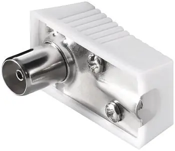 PremiumCord TV-Antennenstecker IEC Winkel-F - Flachstecker / 75 Ohm