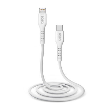 SBS-Kabel USB - Lightning 1m weiß / MFI
