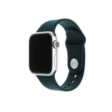 FIXED Silikonarmband Set aus Silikonarmbändern für Apple Watch 42 & 44 & 45 mm dunkelgrün