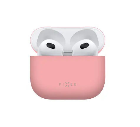 FIXED Silky Ultradünne Silikonhülle für Apple Airpods 3 rosa