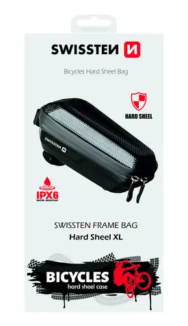 Swissten Nr. 3 Wasserdichter Fahrradkoffer Schwarz