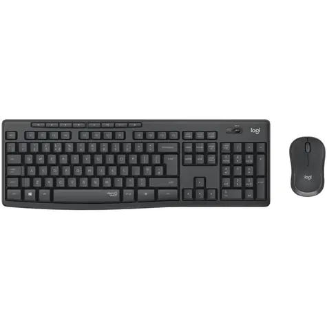 Logitech MK295 Slim Combo Graphite / Kabelloses Tastatur- und Maus-Set / CZ/SK-Layout / USB-Nano-Empfänger