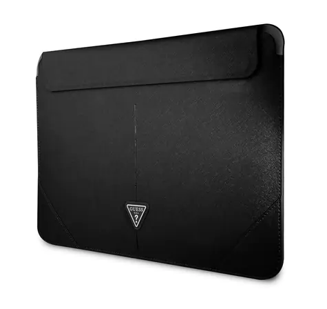 Guess Saffiano Triangle Metal Logo Computerhülle 13 & 14" Schwarz