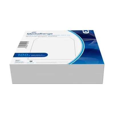 MediaRange Papierhülle für CD&DVD weiß (100 Stk.)