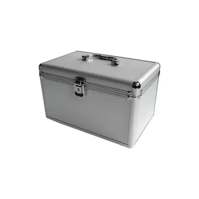 MediaRange Hülle für 120 CDs/DVDs silber / Schloss / 220 x 155 x 180mm