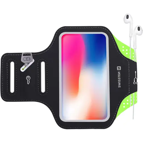 Swissten ARMBAG CASE Tasche für 6" schwarz / Armumfang: bis 38cm
