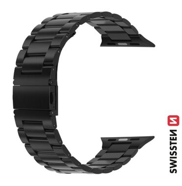 Swissten Metallarmband für Apple Watch 38/40/41 mm schwarz