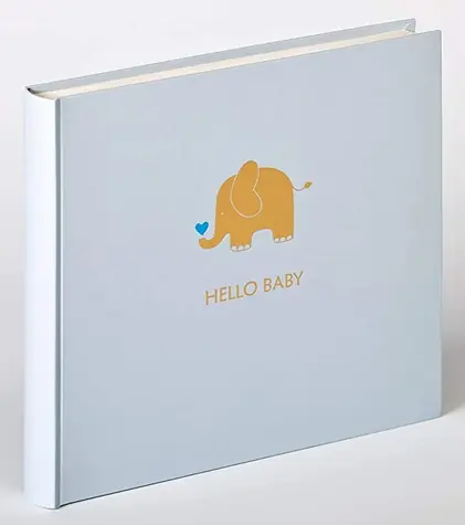 Walther Baby Animal 25x28 blauer Elefant / Album / 50 Seiten