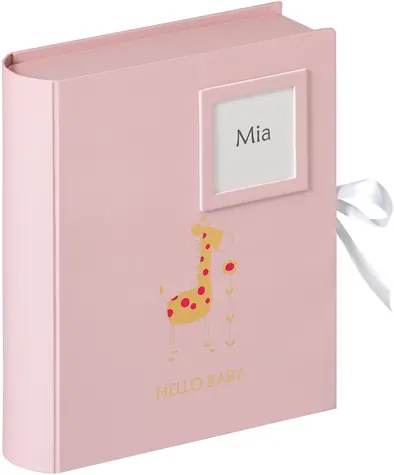 Walther Baby Animal Baby-Foto-Erinnerungsbox, rosa Giraffe 