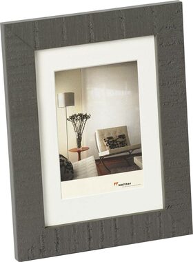 Walther Home 10x15 Holz-Fotorahmen grau