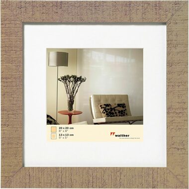 Walther Home 20x20 Holz-Fotorahmen beige-braun 