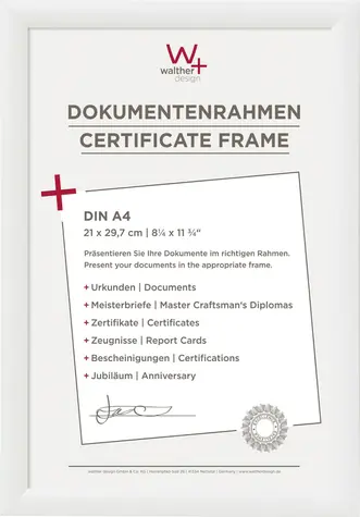 Walther Trendstyle 21x29,7 Kunststoff-Fotorahmen weiß / DIN A4 