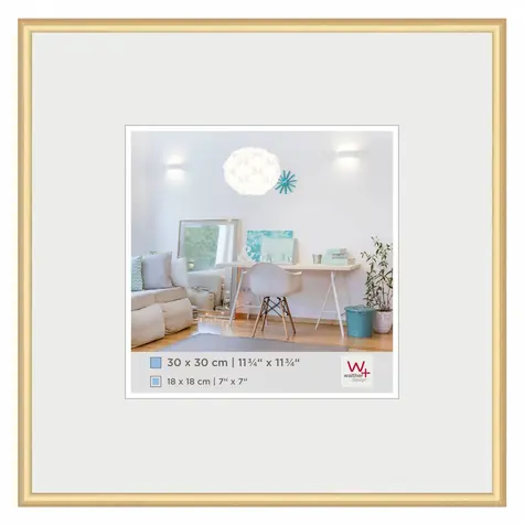 Walther New Lifestyle 30x30 Kunststoff-Fotorahmen gold 