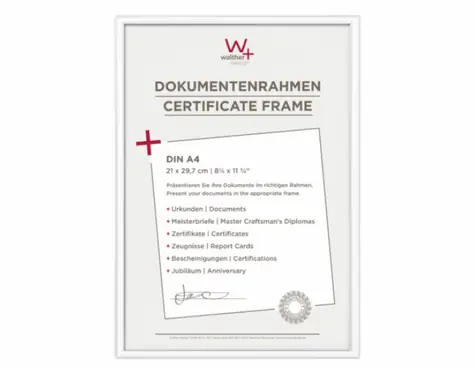 Walther New Lifestyle 21x29,7 Kunststoff-Fotorahmen weiß / DIN A4 