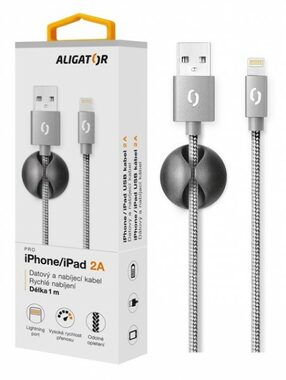 Aligator Premium Datenkabel 2A Blitzgrau