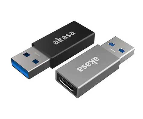Akasa AK-CBUB61-KT02 Adapter schwarz / USB-C-Adapter / USB-A - USB-C / 2St