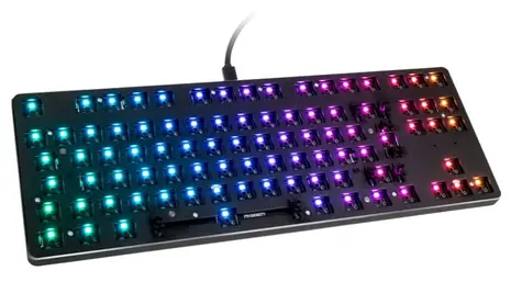 Herrliche GMMK TKL Barebone ISO Schwarz / Gaming-TKL-Tastatur. / ohne Schalter / USB-C / ISO-Layout / RGB / 1,8 m