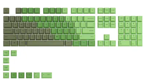 Herrliche austauschbare Tasten GPBT US Olive / 114 Stück / US-Layout / Cherry MX(+) 