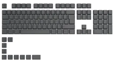 Glorious austauschbare Tasten GPBT ES Black Ash / 115 Stück / ES-Layout / Cherry MX(+) 