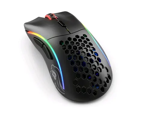 Glorious Model D Wireless Mattschwarz / kabellose Gaming-Maus / 19000 DPI / 6 programmierbare Tasten / RGB