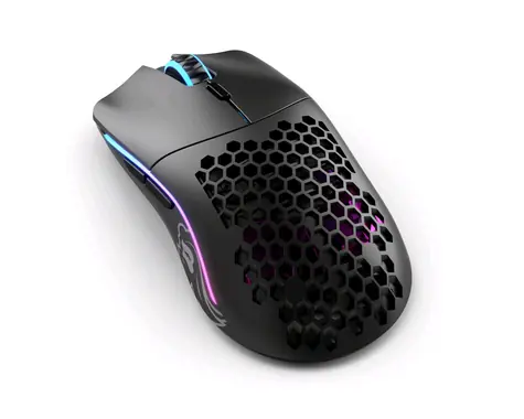 Glorious Model O - Kabellose Mattschwarze / kabellose Gaming-Maus / 19000 DPI / 6 programmierbare Tasten / RGB