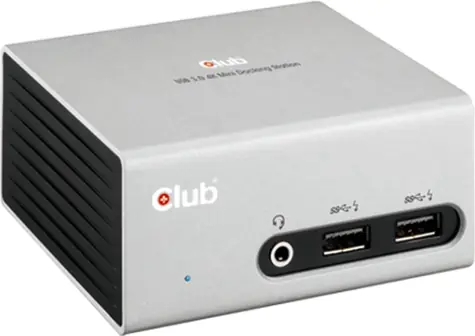 Club3D USB 3.0 Hub CSV-3104D weiß / Dockingstation / HDMI / DVI-I / 4X USB 3.1 / Ethernet / 3,5mm Klinke