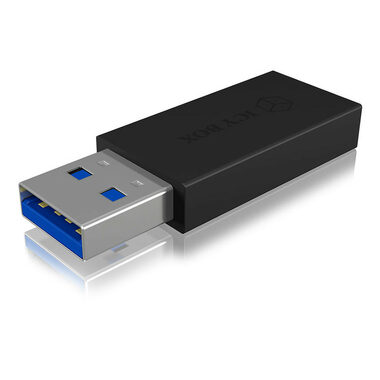 Icy Box IB-CB015 Adapter USB-3.1 Typ A - USB-C schwarz
