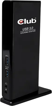 Club3D CSV-3242HD Dockingstation USB 3.0 Dual Display schwarz / USB 3.0 / HDMI / DVI / RJ-45 / 4xUSB / optischer Eingang 