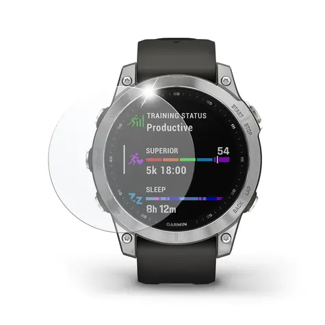 FIXED Schutzglas aus gehärtetem Glas für Smartwatch Garmin Fénix 7 47 mm & Epix PRO / 2 Stück in einer Packung klar