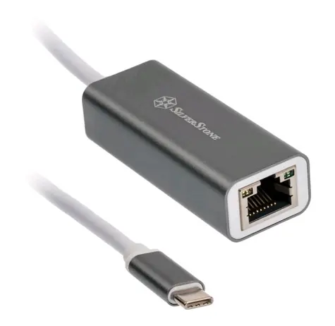 Silverstone SST-EP13C Adapter USB-C - RJ45 grau 