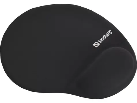Sandberg Memory Foam Mousepad Round schwarz / Mauspad mit Handballenauflage