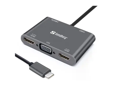 Sandberg 136-35 Dockingstation / 2xHDMI / 1xVGA / USB+PD