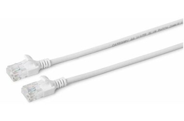 MicroConnect CAT6a U/UTP SLIM 0,5m weiß / LSZH