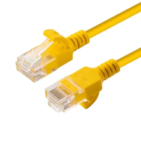 MicroConnect CAT6a U/UTP SLIM 0,25m gelb / LSZH