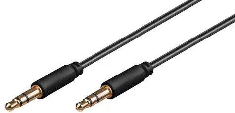 MicroConnect Slim Audiokabel 3-poliger Klinkenstecker 3,5 mm - Klinkenstecker 3,5 mm 3M schwarz