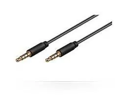 MicroConnect Slim Audiokabel 4-polig Klinke 3,5 mm - Klinke 3,5 mm 1 m schwarz