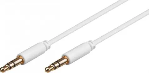 MicroConnect Slim Audiokabel 3-polig Klinke 3,5 mm - Klinke 3,5 mm 1 m weiß