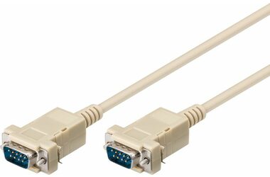 MicroConnect serielles Kabel RS-232, D-SUB 9-polig (M) - D-SUB 9-polig (M) 2 m weiß