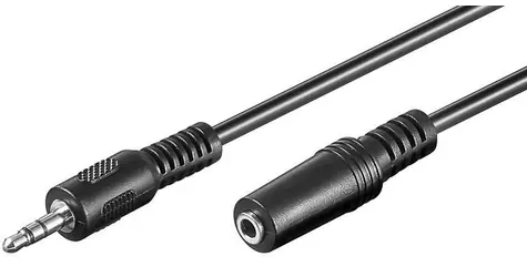 MicroConnect Verlängerungskabel 3-polig Klinke 3,5 mm (M) - Klinke 3,5 mm (F) 10 m schwarz