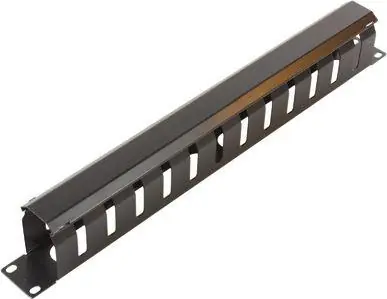 MicroConnect Metall-Kabelmanagementhalterung 19" für 1U-Rack schwarz