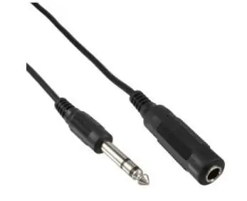 MicroConnect Verlängerungskabel Klinke 6,3mm (M) - Klinke 6,3mm (F) 5m schwarz